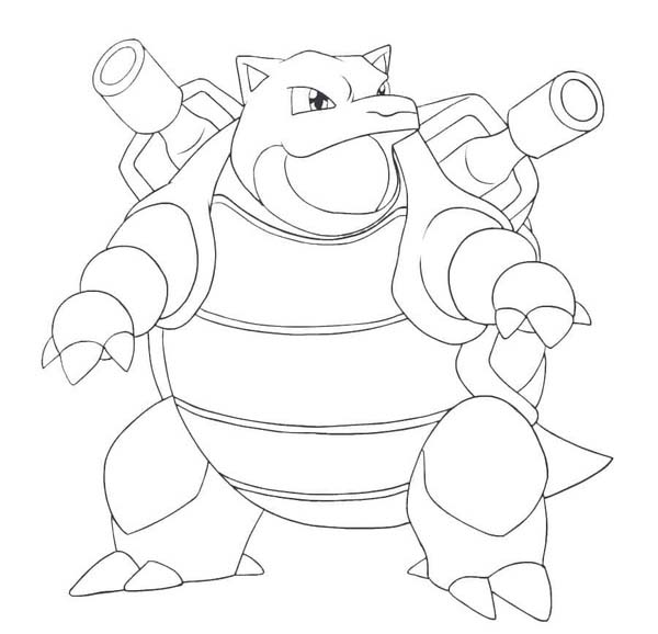 Kolorowanka Blastoise bezpłatny wydruku dla dzieci