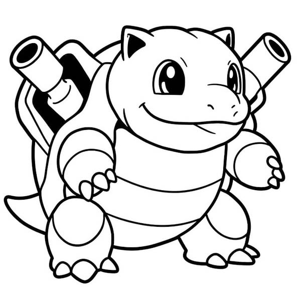 Kolorowanka Blastoise bezpłatny wydruku podstawowy