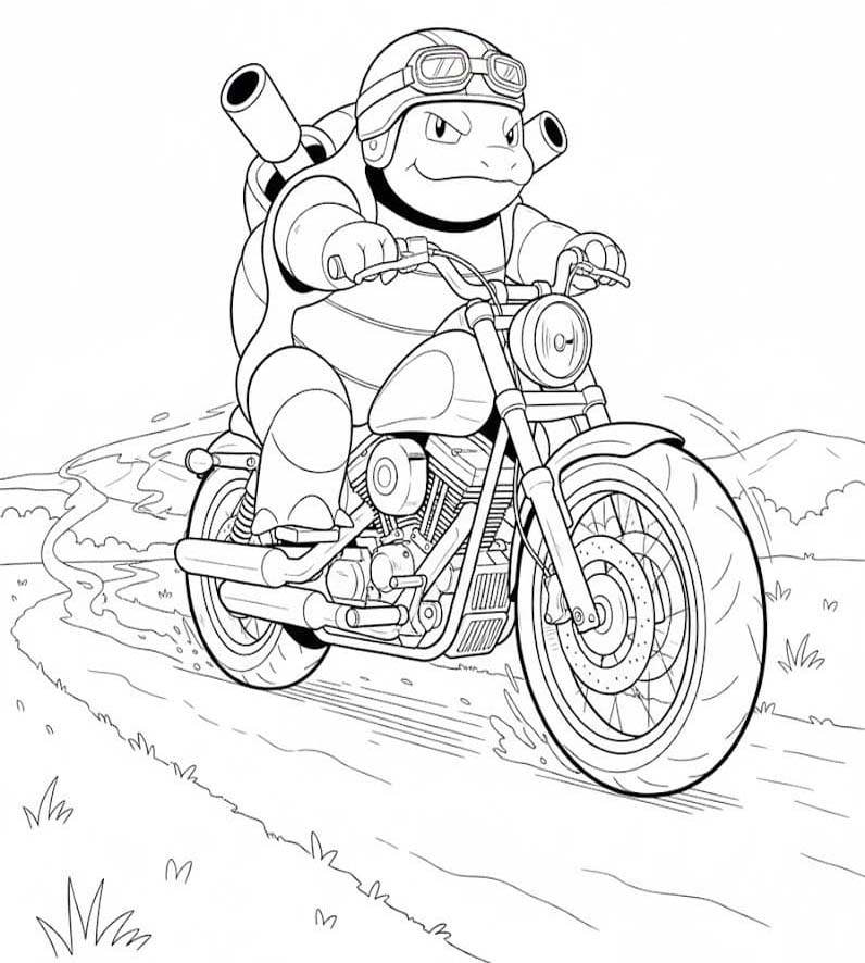 Kolorowanka Blastoise bezpłatny wydruku