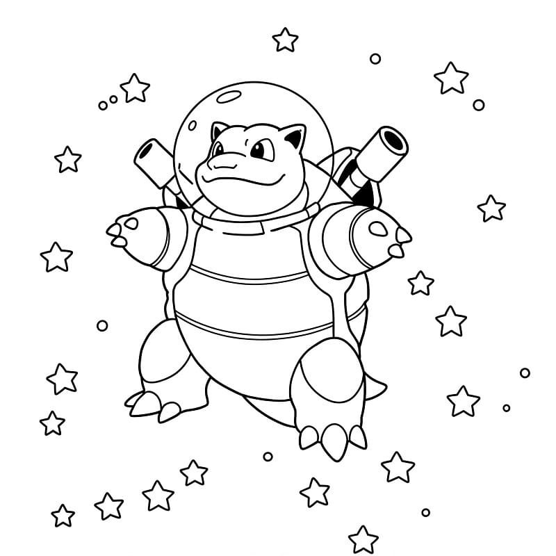 Kolorowanka Blastoise bezpłatny