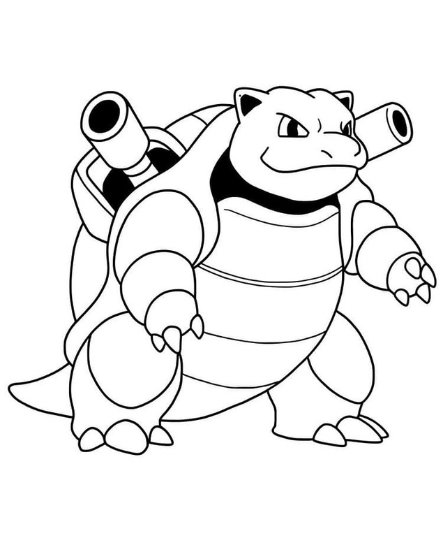 Kolorowanka Blastoise wydruku dla dzieci