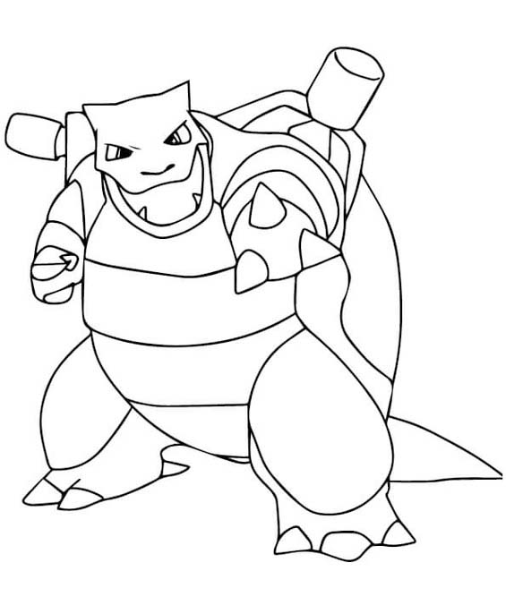 Kolorowanka Blastoise wydruku podstawowy