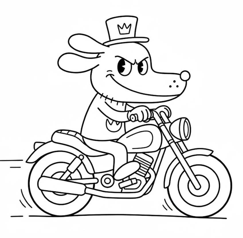 Kolorowanka Dog Man bezpłatny dla dzieci