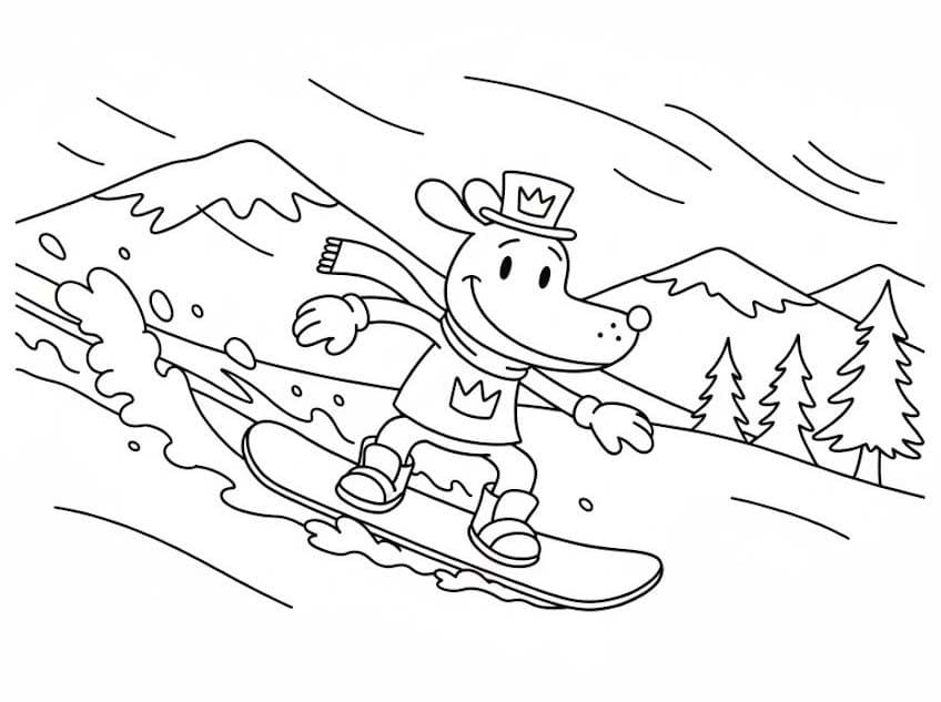 Kolorowanka Dog Man bezpłatny podstawowy