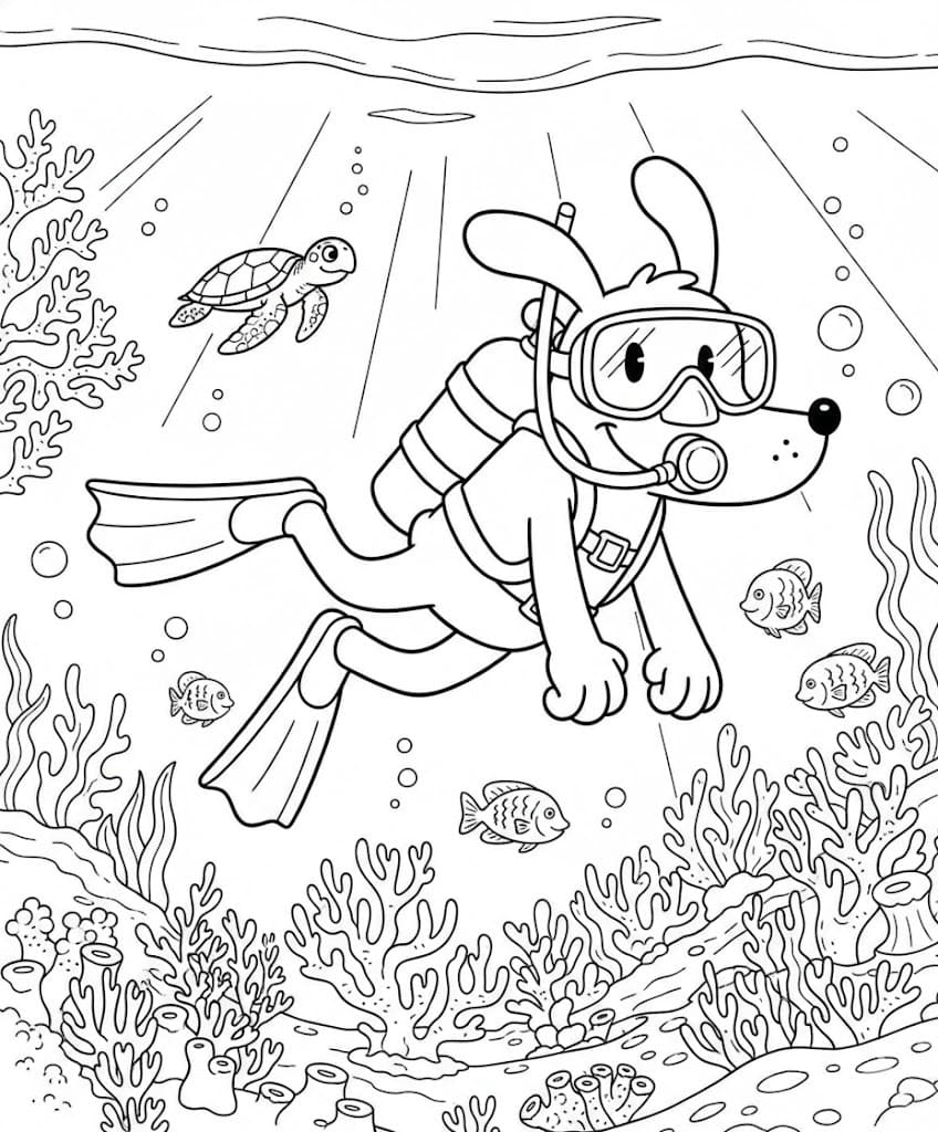 Kolorowanka Dog Man bezpłatny wydruku