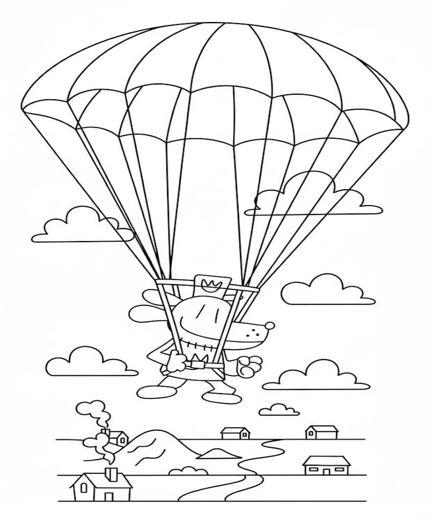 Kolorowanka Dog Man bezpłatny