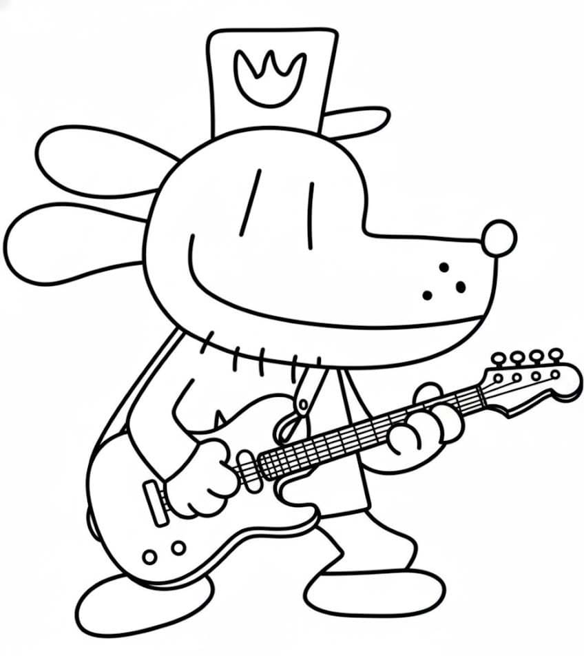 Kolorowanka Dog Man wydruku podstawowy