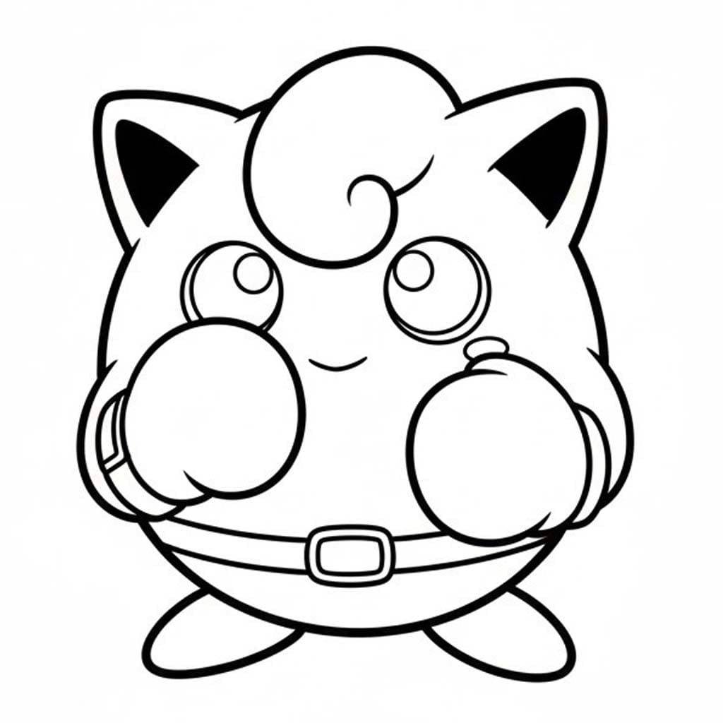 Kolorowanka Jigglypuff wydruku podstawowy
