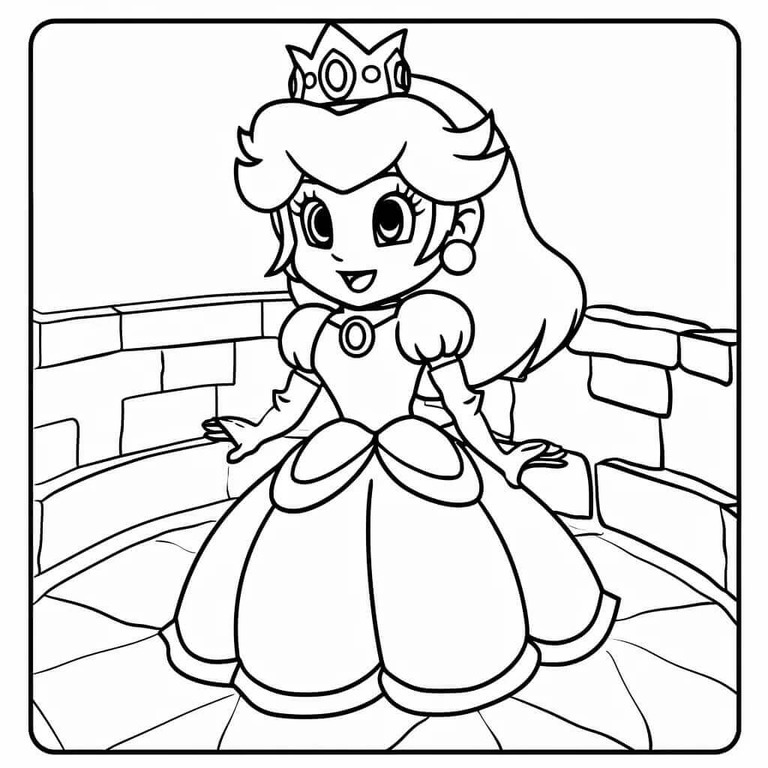 Kolorowanka Księżniczka Daisy bezpłatny łatwy