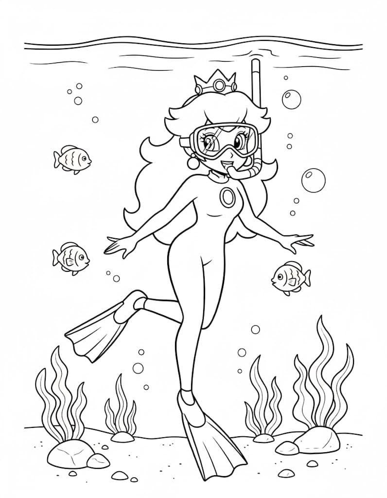 Kolorowanka Księżniczka Daisy bezpłatny prosty