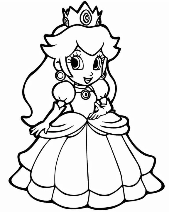 Kolorowanka Księżniczka Daisy bezpłatny wydruku dla dzieci