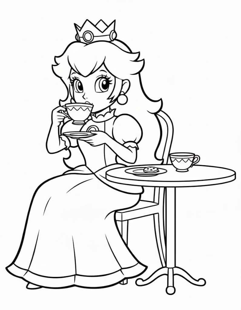 Kolorowanka Księżniczka Daisy bezpłatny wydruku łatwy