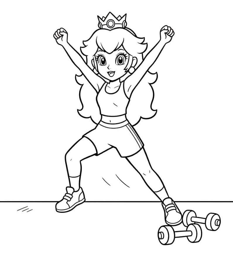 Kolorowanka Księżniczka Daisy bezpłatny wydruku podstawowy