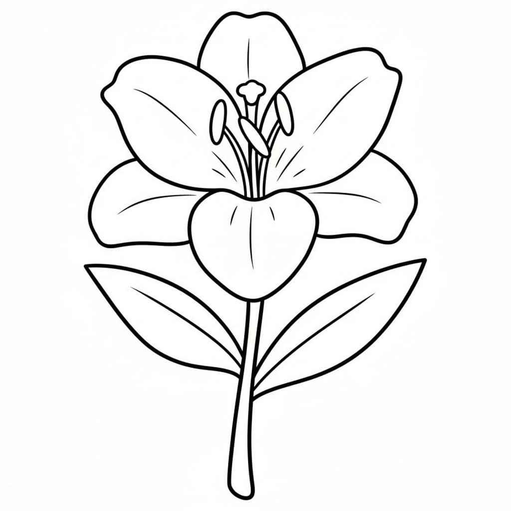 Kolorowanka Lilie bezpłatny wydruku prosty