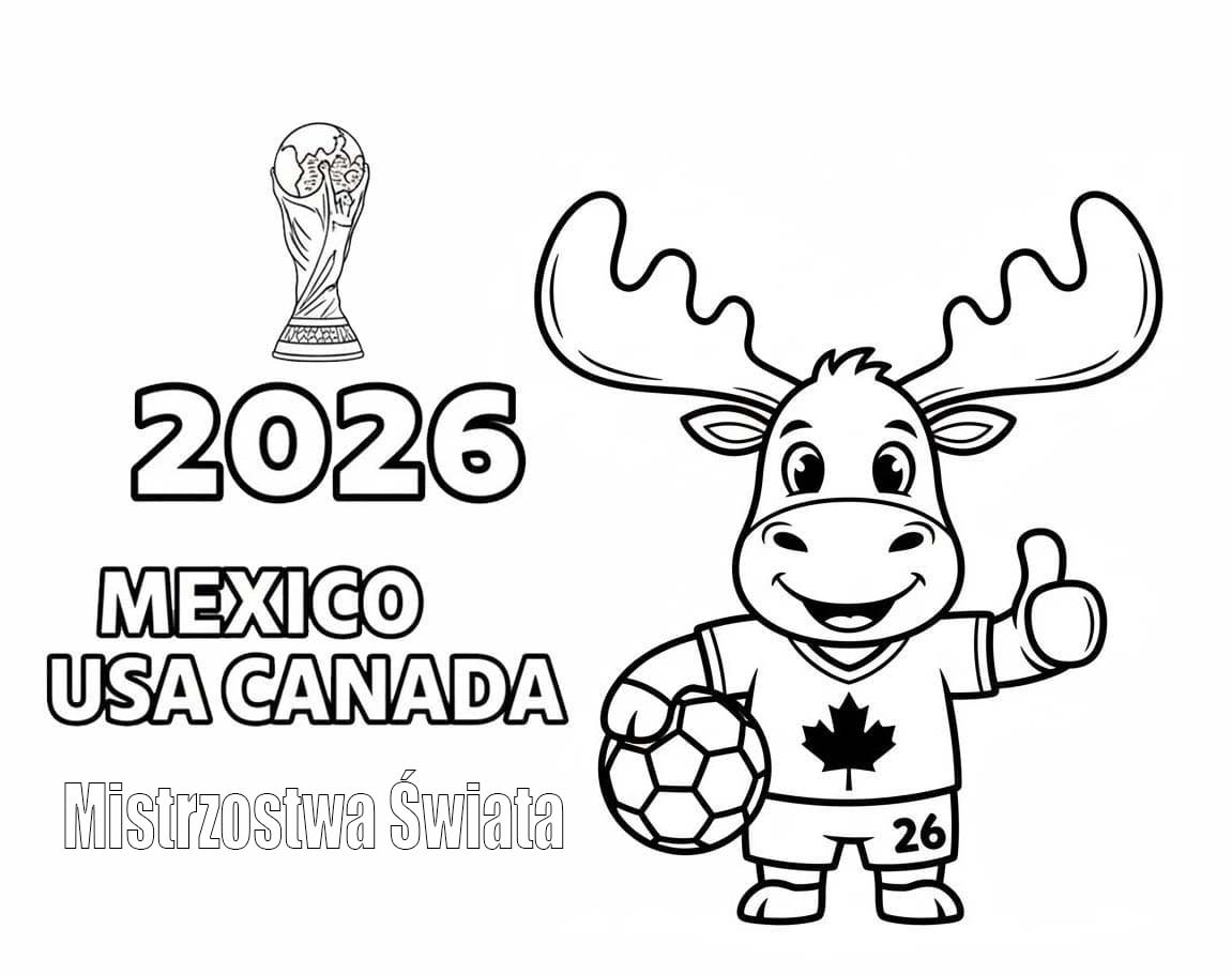Kolorowanka Mistrzostwa Świata 2026 bezpłatny dla dzieci