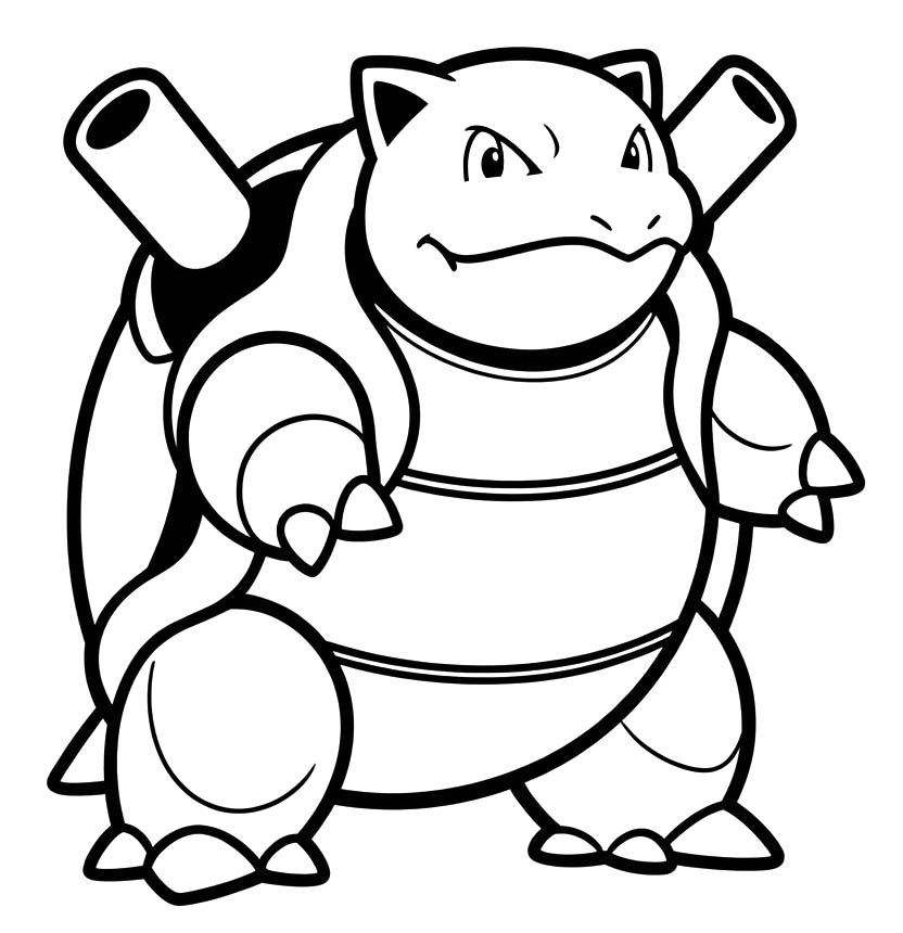 Kolorowanka Narysuj Blastoise bezpłatny podstawowy