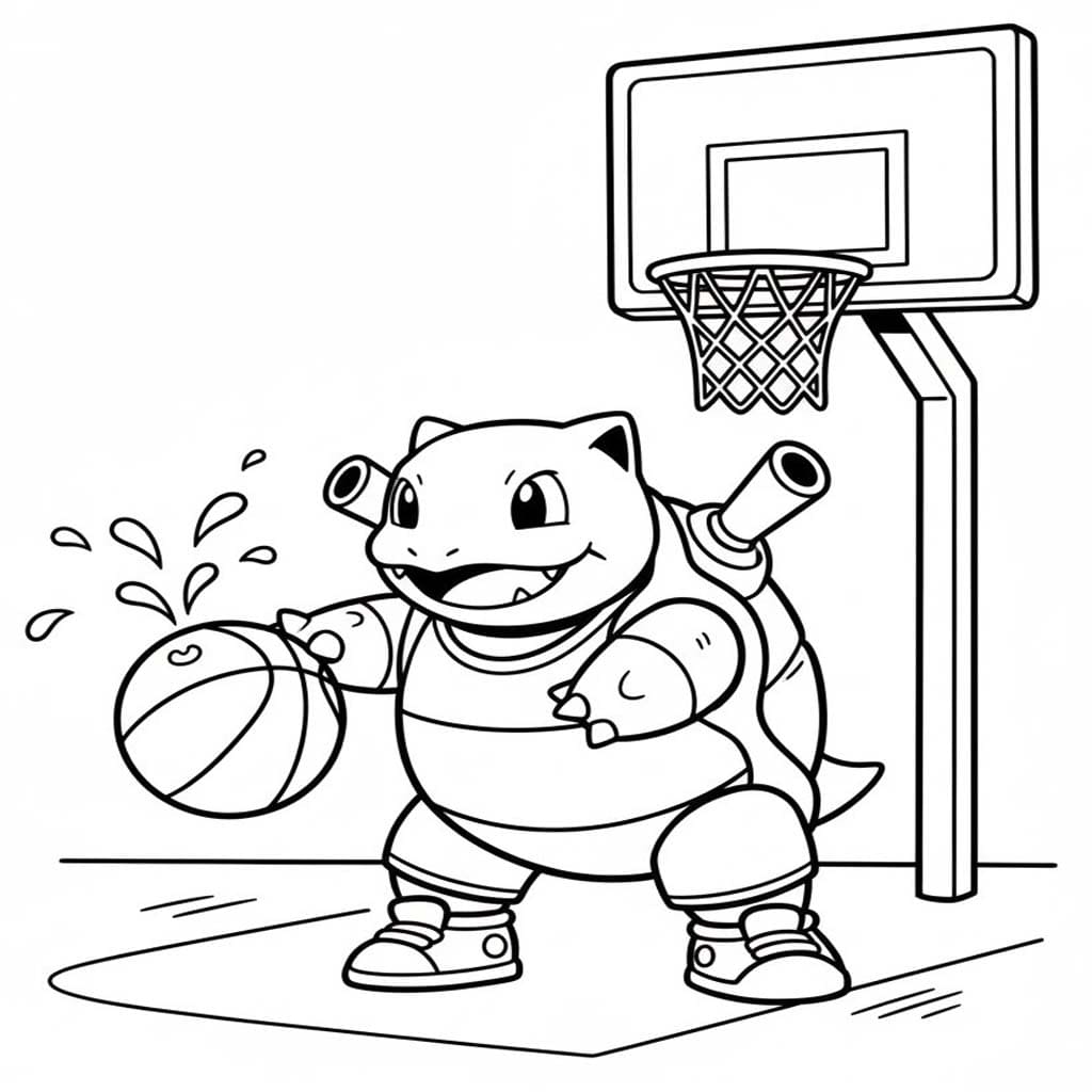 Kolorowanka Narysuj Blastoise bezpłatny wydruku