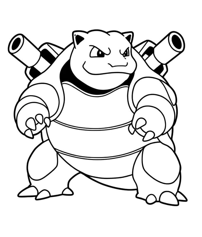 Kolorowanka Narysuj Blastoise dla dzieci