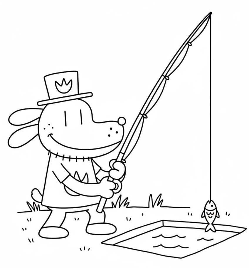 Kolorowanka Narysuj Dog Man podstawowy