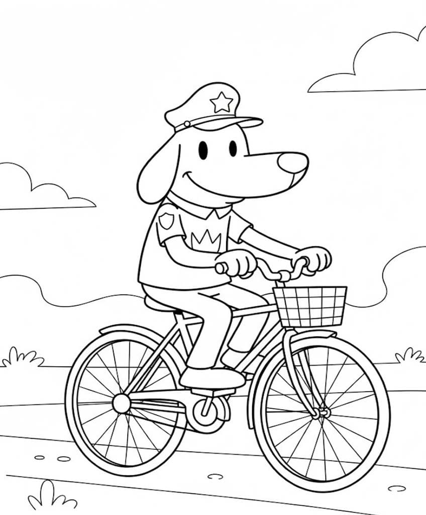 Kolorowanka Narysuj Dog Man wydruku dla dzieci