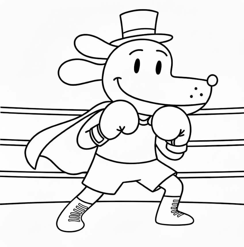 Kolorowanka Narysuj Dog Man