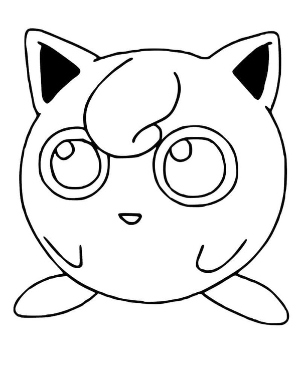Kolorowanka Narysuj Jigglypuff bezpłatny