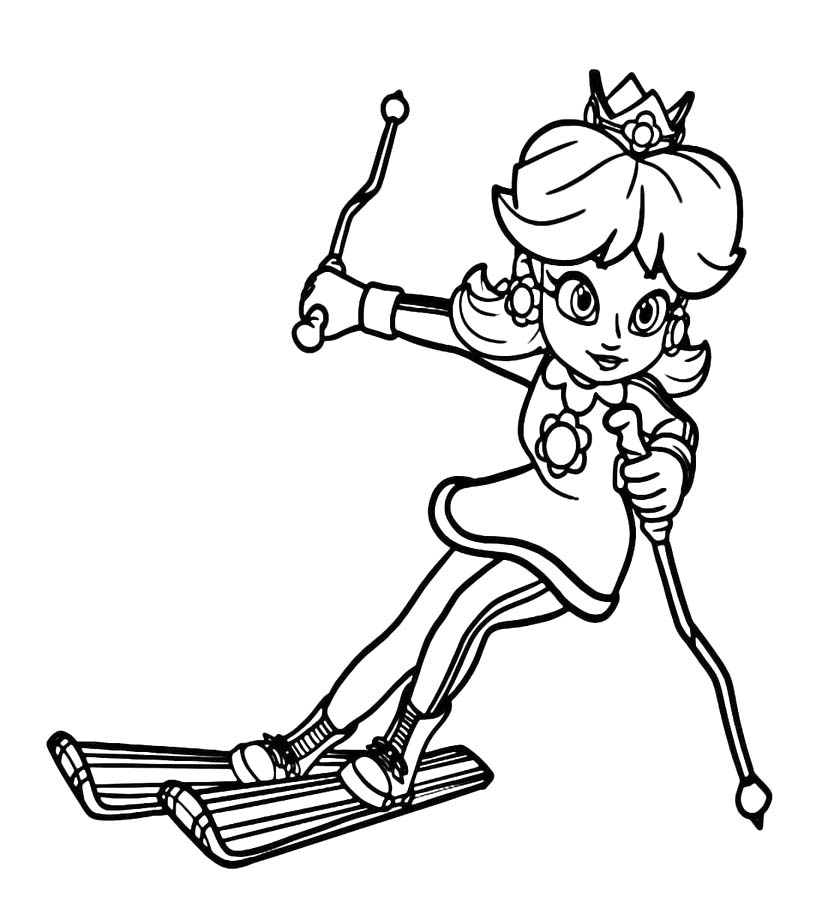 Kolorowanka Narysuj Księżniczka Daisy bezpłatny wydruku podstawowy