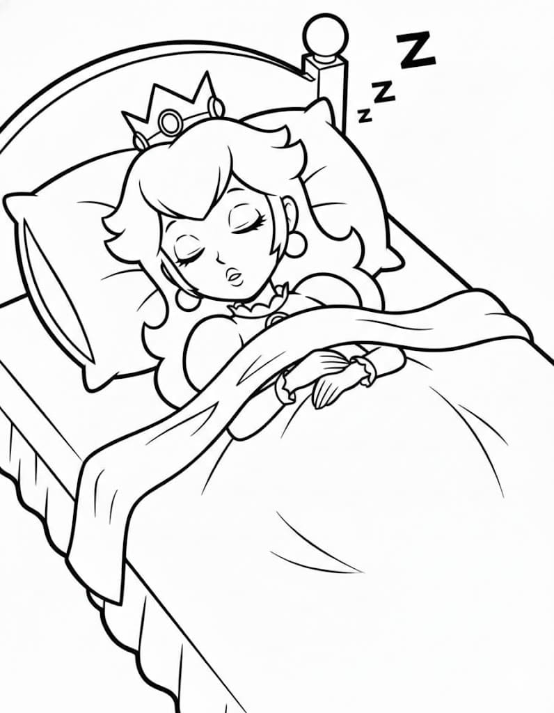 Kolorowanka Narysuj Księżniczka Daisy bezpłatny wydruku