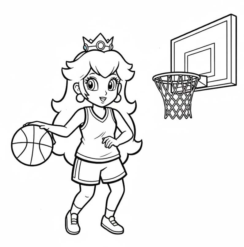 Kolorowanka Narysuj Księżniczka Daisy wydruku