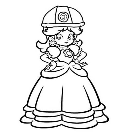 Kolorowanka Narysuj Księżniczka Daisy