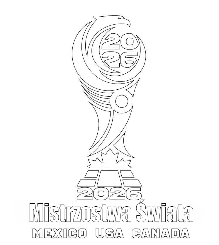 Kolorowanka Narysuj Mistrzostwa Świata 2026 bezpłatny łatwy