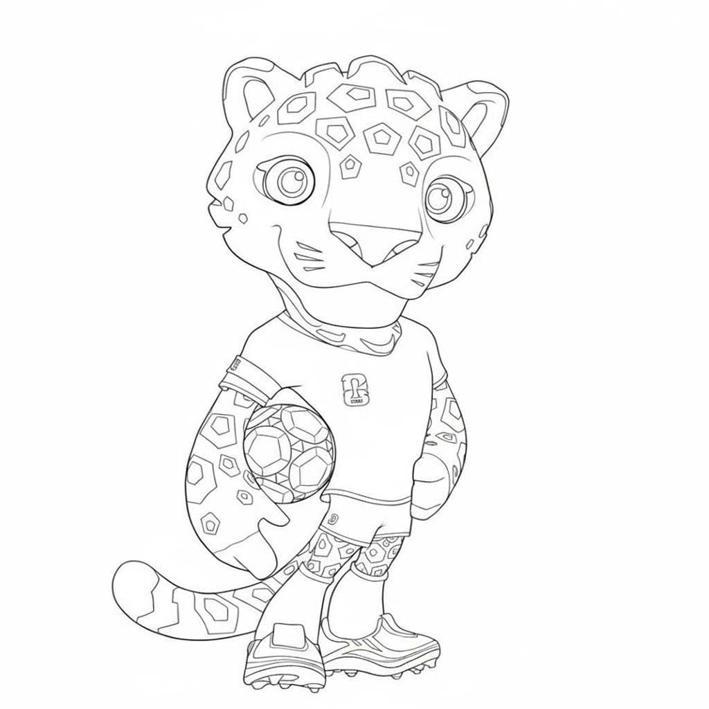 Kolorowanka Narysuj Mistrzostwa Świata 2026 bezpłatny wydruku