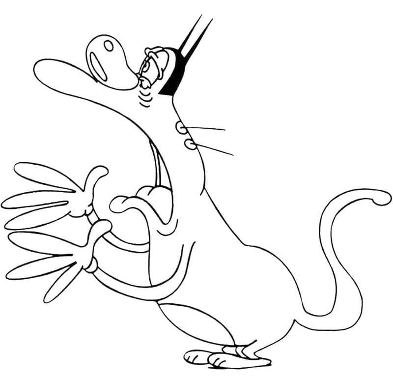 Kolorowanka Narysuj Oggy i Karaluchy bezpłatny podstawowy