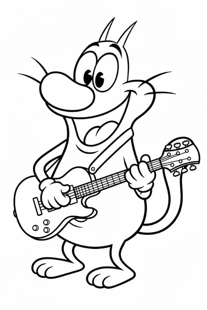 Kolorowanka Narysuj Oggy i Karaluchy podstawowy