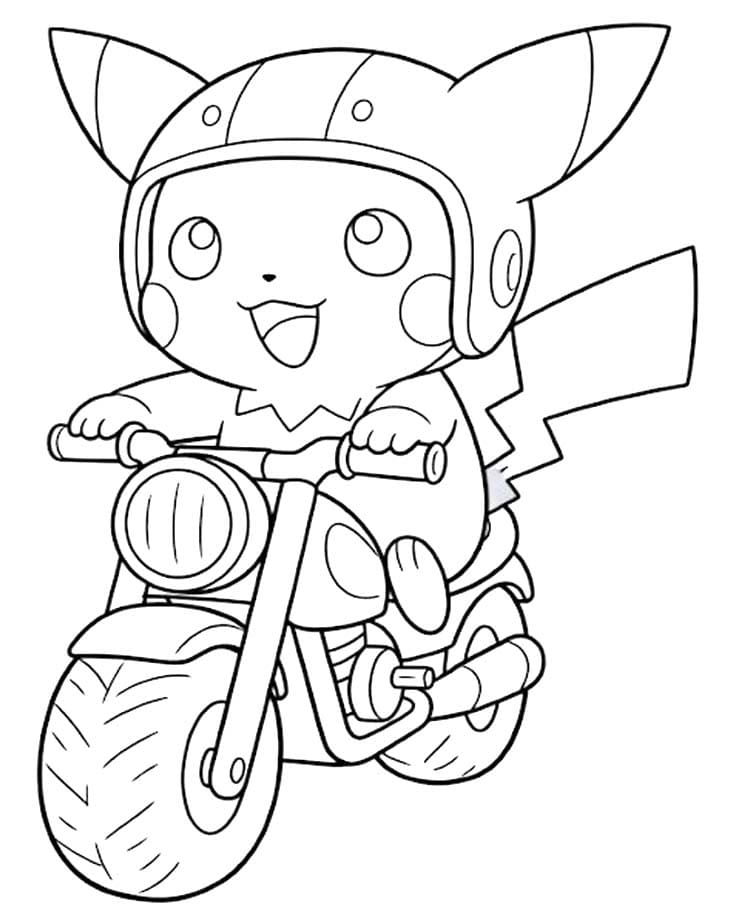 Kolorowanka Narysuj Pichu bezpłatny dla dzieci