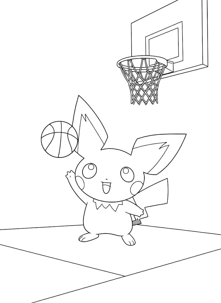 Kolorowanka Narysuj Pichu łatwy