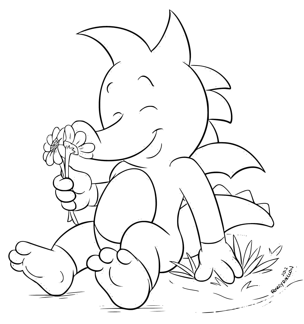 Kolorowanka Narysuj Tabaluga bezpłatny wydruku