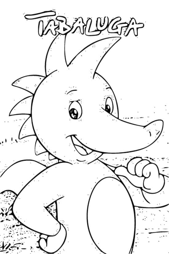 Kolorowanka Narysuj Tabaluga bezpłatny