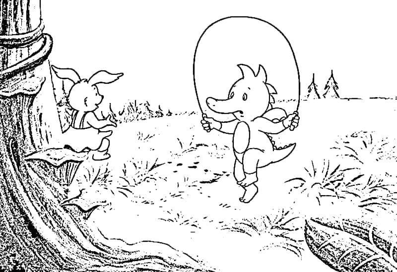 Kolorowanka Narysuj Tabaluga wydruku dla dzieci