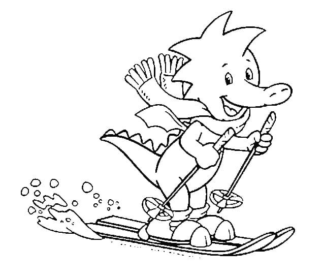 Kolorowanka Narysuj Tabaluga wydruku