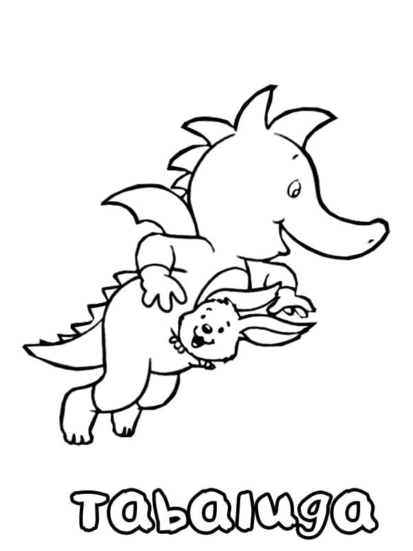 Kolorowanka Narysuj Tabaluga