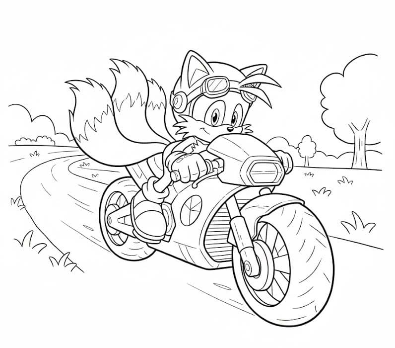 Kolorowanka Narysuj Tails bezpłatny