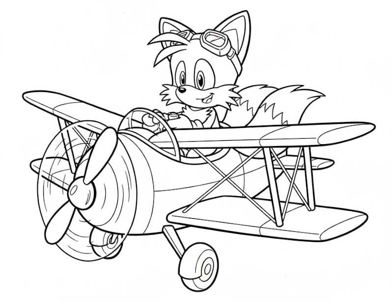 Kolorowanka Narysuj Tails wydruku dla dzieci