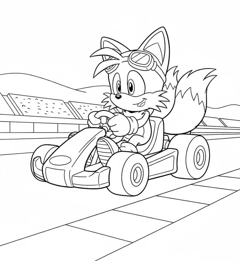 Kolorowanka Narysuj Tails wydruku