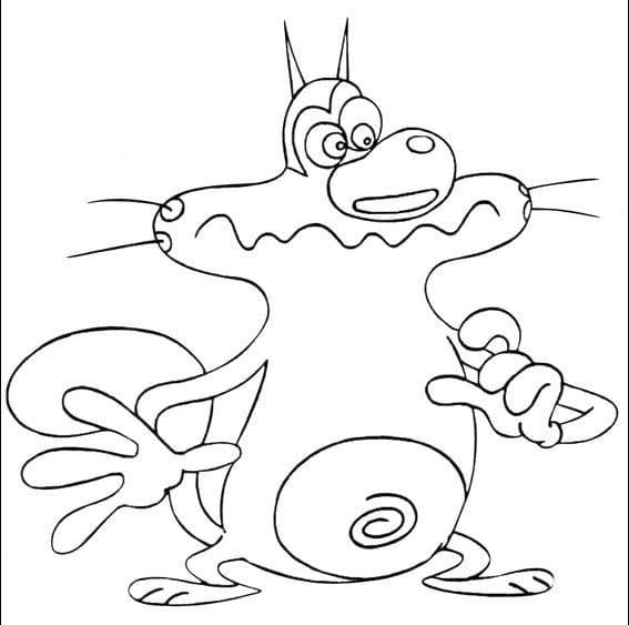 Kolorowanka Obraz Oggy i Karaluchy wydruku
