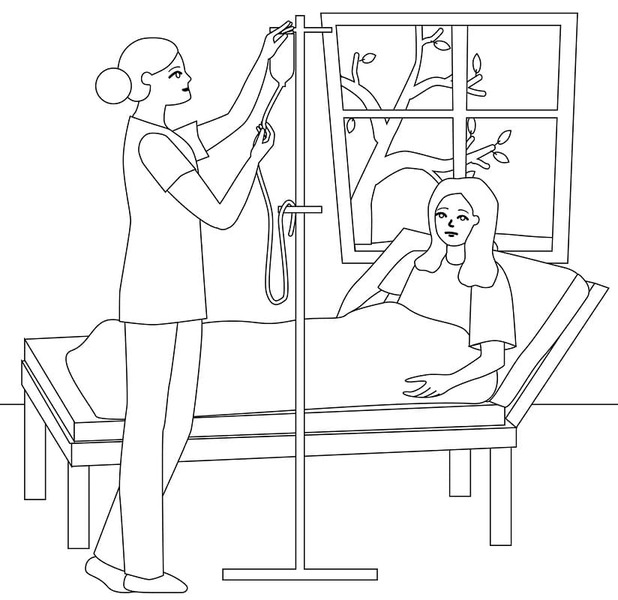 Kolorowanka Obraz Pielęgniarka wydruku