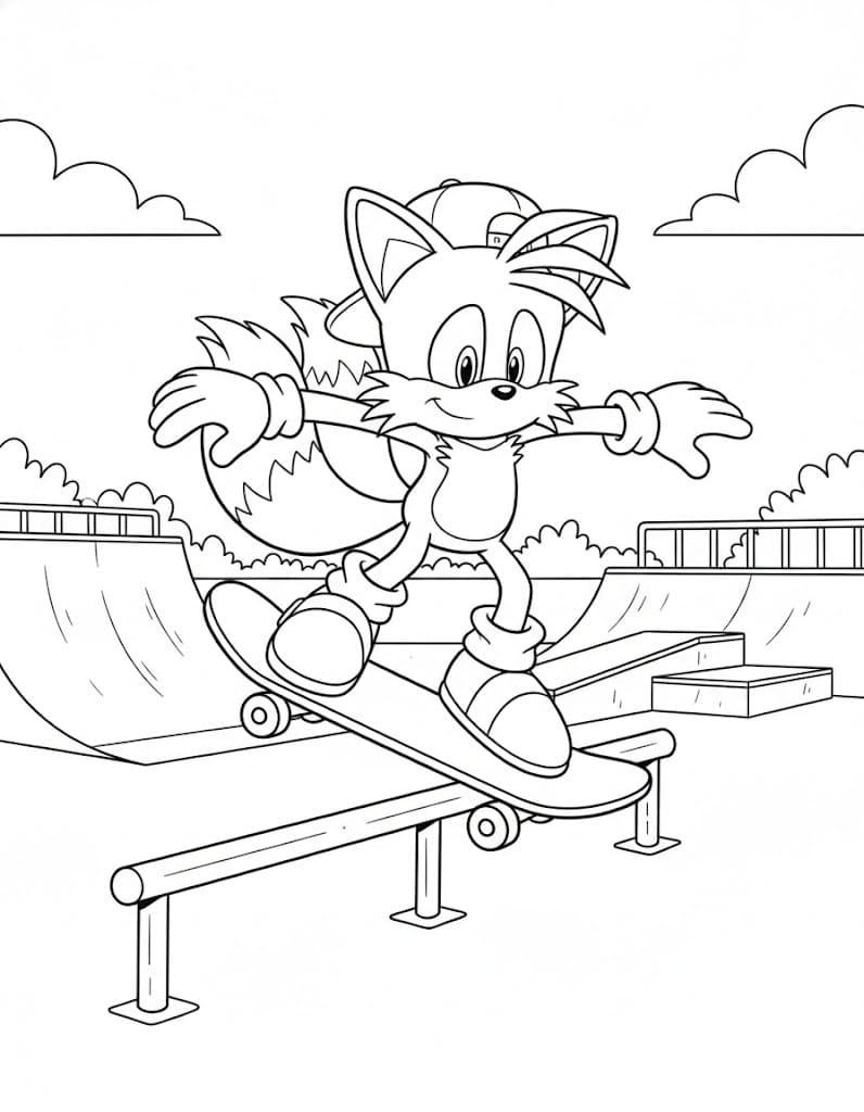 Kolorowanka Obraz Tails