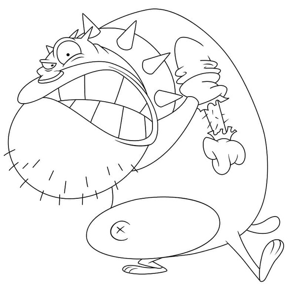 Kolorowanka Oggy i Karaluchy bezpłatny łatwy