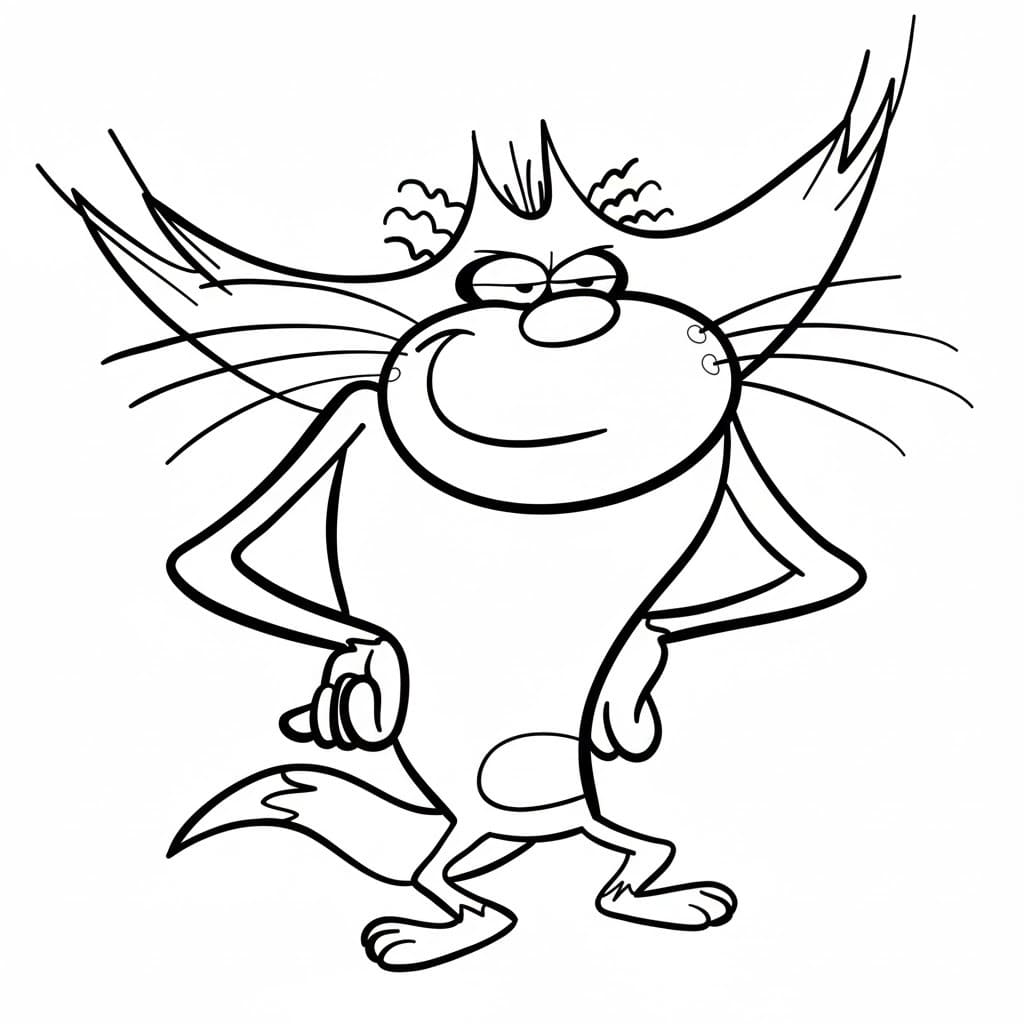 Kolorowanka Oggy i Karaluchy bezpłatny