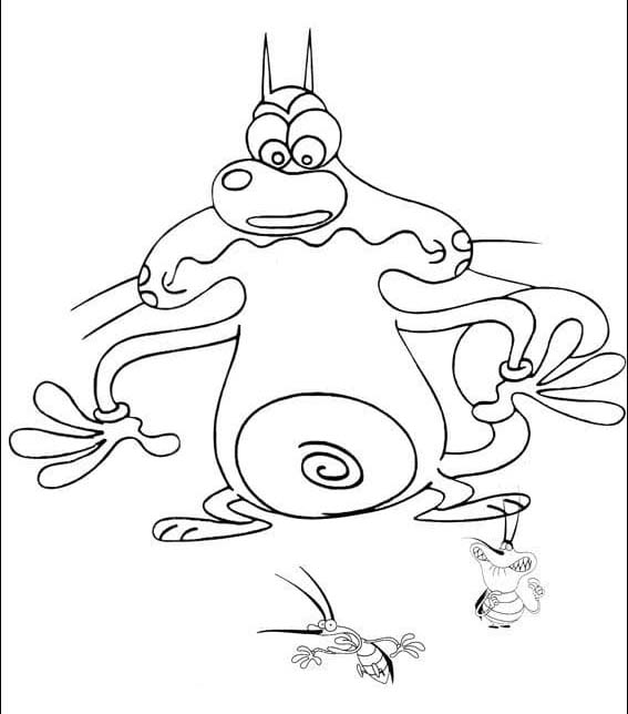 Kolorowanka Oggy i Karaluchy dla dzieci